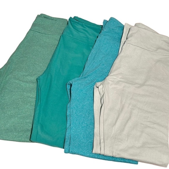 NWOT LulaRoe OS Soft Leggings One Size Heathered Leaf Green 2-10 Small-Large - Picture 8 of 11